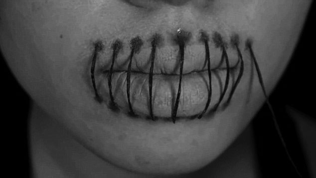 Mouth Stitched Shut