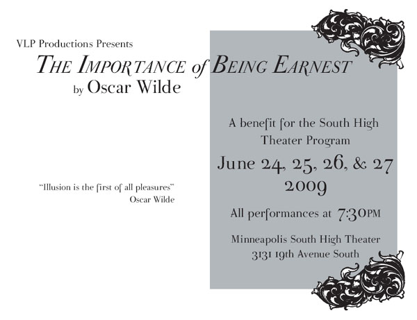 Importance of Being Earnest - South High School