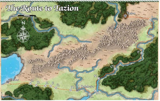 Route to Tazion - Serpent's Skull
