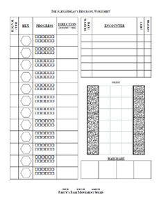 Hexcrawl - DM's Worksheet