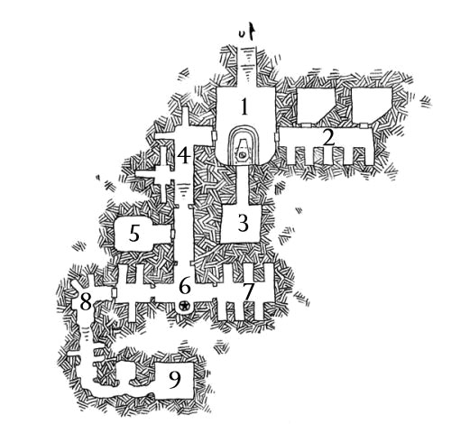 Map of Hex F15: Skull Rock - Dyson Logos