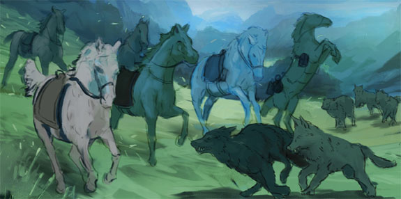 The Melee of Wolves and Horses (Work in Progress) - Alex Drummond