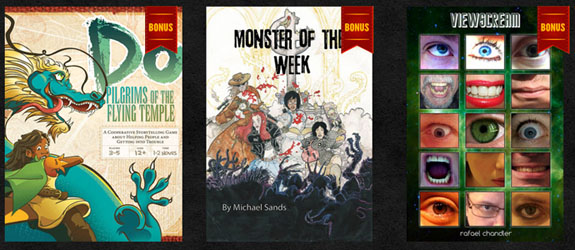 Bundle of Holding - Do: Prilgrims of the Flying temple, Monster of the Week, ViewScream