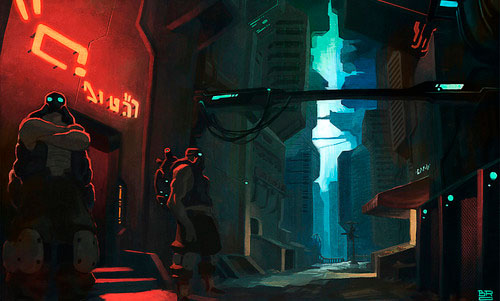 Cyberpunk Alley Pub - Brosa