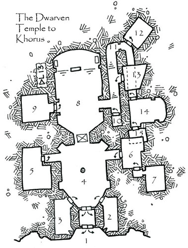 Dwarven Temple of Khorus - Fictive Fantasies (Map by Dyson Logos)