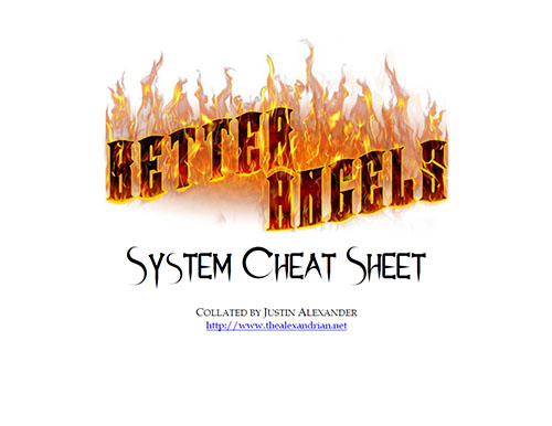 Better Angels - System Cheat Sheet