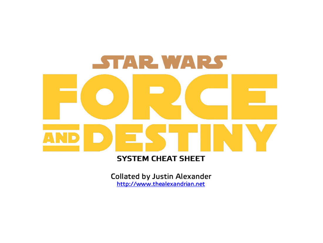 Star Wars: Force and Destiny Roleplaying Game Core Rulebook (reprint)