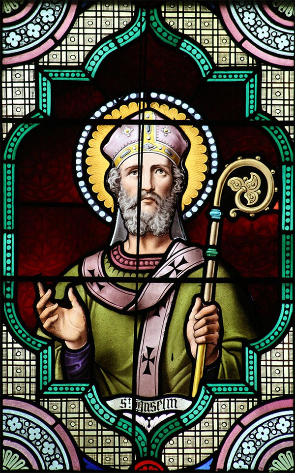 St. Anselm of Canterbury - English Stained Glass (19th Century)