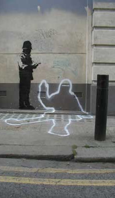 Banksy - Police with Chalk Outline