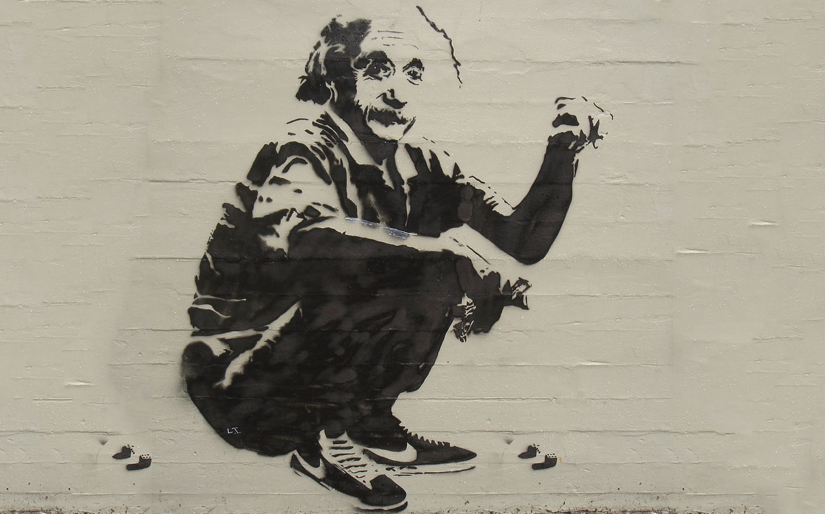 Einstein at Dice - Banksy