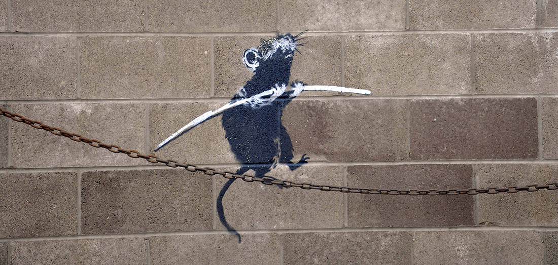 Banksy - Rat on a Chain