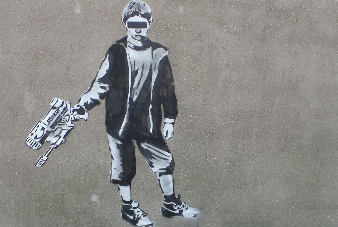 Banksy - Blind Water Sniper