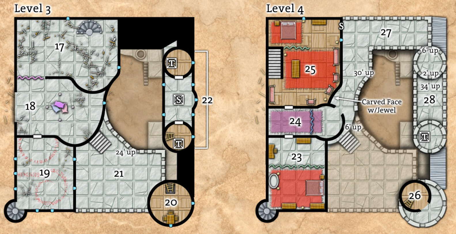 Pythoness House - Cartography by Ed Bourelle