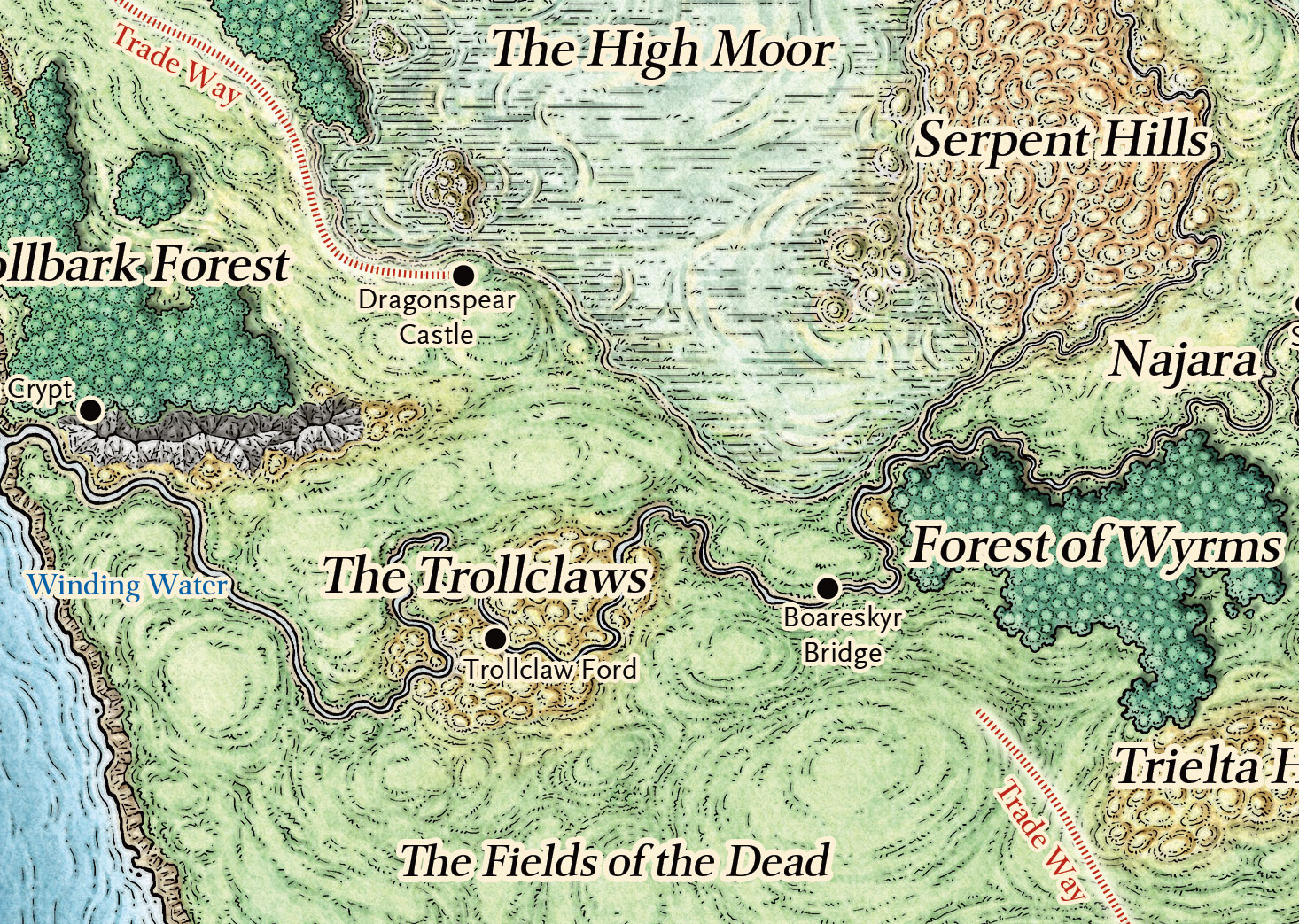 map of faerun 5th edition