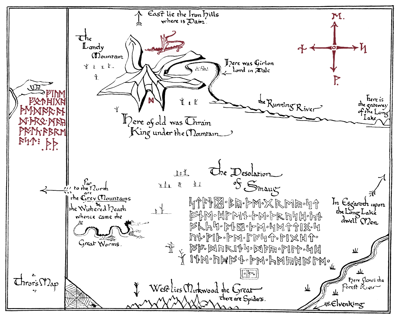 Thror's Map - The Hobbit (J.R.R. Tolkien)